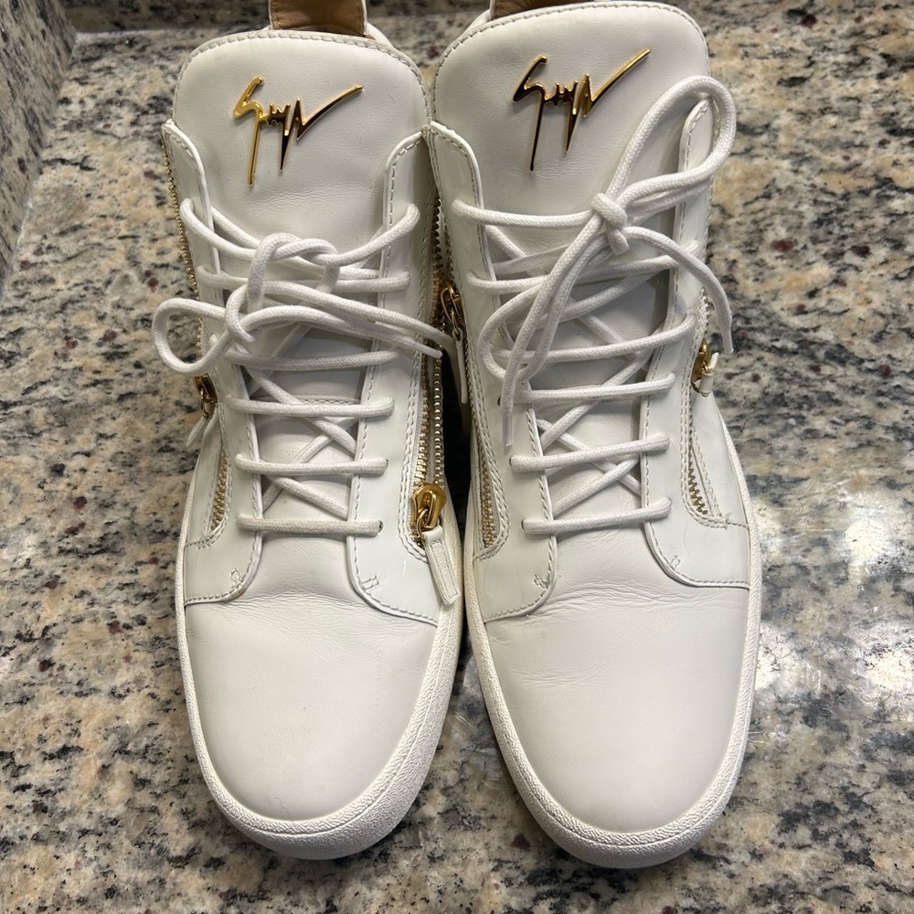 Giuseppe Zanotti White High-Top Sneakers
